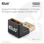 Club 3D CAC-1008 Adaptador DP a DP 1.4 90° Ángulado 4K@120Hz Macho/Hembra Retail