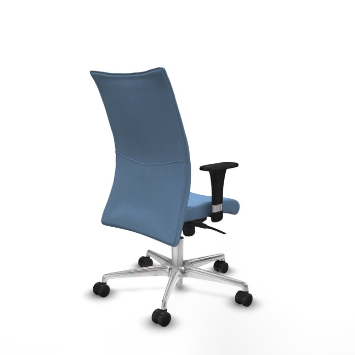 PIQUERAS Y CRESPO Silla Albacete confidente Azul cielo con Mecanismo Sincro y Base de Aluminio PIQUERAS Y CRESPO Silla Albacete confidente Azul cielo con Mecanismo Sincro y Base de Aluminio