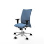 PIQUERAS Y CRESPO Silla Albacete confidente Azul cielo con Mecanismo Sincro y Base de Aluminio