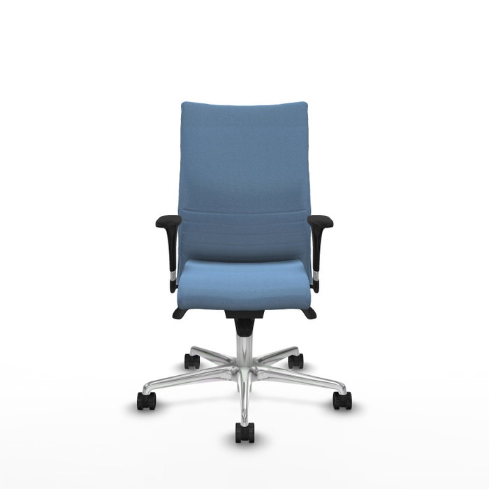 PIQUERAS Y CRESPO Silla Albacete confidente Azul cielo con Mecanismo Sincro y Base de Aluminio PIQUERAS Y CRESPO Silla Albacete confidente Azul cielo con Mecanismo Sincro y Base de Aluminio