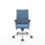 PIQUERAS Y CRESPO Silla Albacete confidente Azul cielo con Mecanismo Sincro y Base de Aluminio