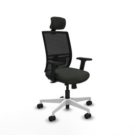 PIQUERAS Y CRESPO Silla de oficina Yunquera con mecanismo Sincro/Traslack Negro