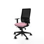 PIQUERAS Y CRESPO Silla de oficina Horna con mecanismo Sincro Rosa y Negro