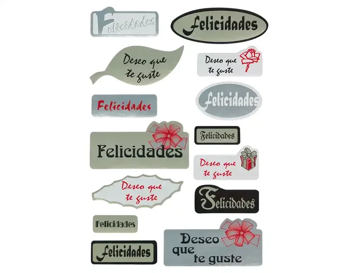 Liderpapel Etiqueta adhesiva felicidades / deseo que te guste de 70 unidades Liderpapel Etiqueta adhesiva felicidades / deseo que te guste de 70 unidades