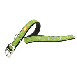 Ferplast Collar Dual CF25 para Perro Color Verde Ajustable de 37-45 cm con 25 mm de Ancho