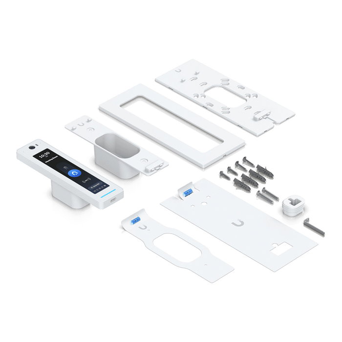 Ubiquiti UniFi Access UA-G3-Pro-W Lector de Control de Acceso Pro con Reconocimiento Facial, NFC, Bluetooth, Pantalla Táctil 4.7", IP55, Blanco