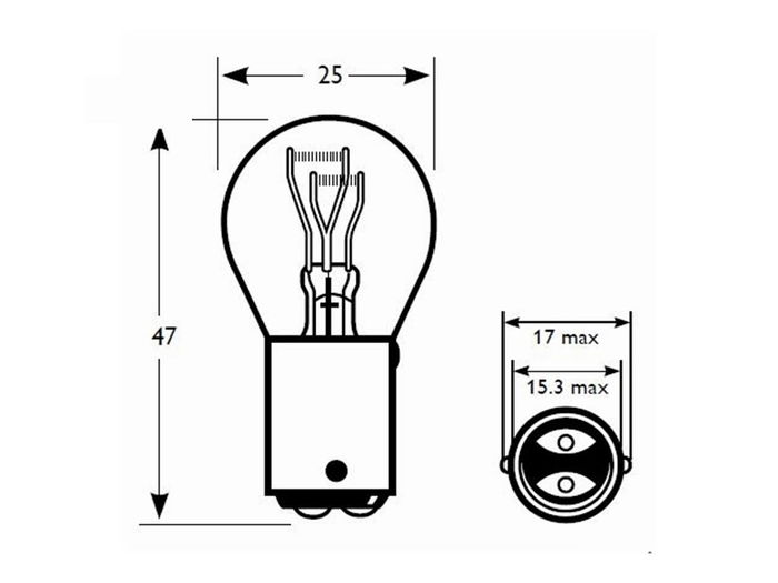 M-Tech Z15 Lámpara P21/5W BAY15d 12V 5W Clear Homologación E8 Pack 10 Unidades