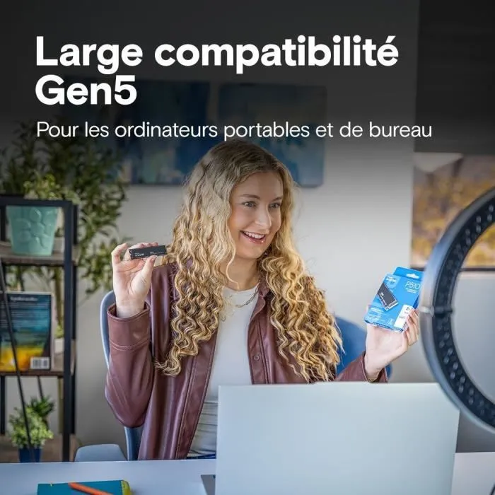 Crucial P510 1TB SSD M.2 2280 NVMe PCIe 5.0 x4 - 11000 MB/s Lectura, 9500 MB/s Escritura Crucial P510 1TB SSD M.2 2280 NVMe PCIe 5.0 x4 - 11000 MB/s Lectura, 9500 MB/s Escritura