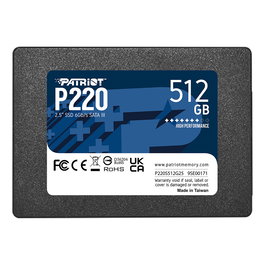 Patriot Disco SSD P220 S512G25 512GB 2.5" SATA3 - Velocidad Lectura 550MB/s, Escritura 500MB/s