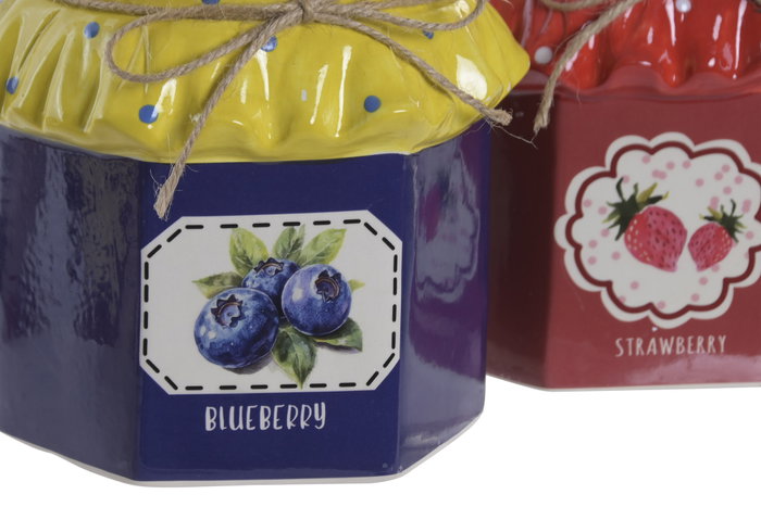 DKD Home Decor Macetero de Gres y Cuerda Surtido Mermelada