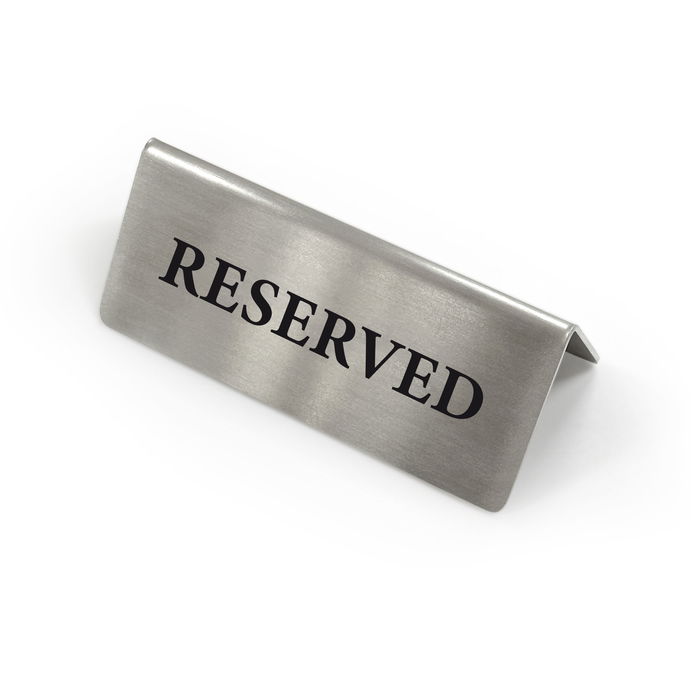 My Bar Placa de Acero para Reservado, 12 x 5.8 x 4.3 cm, Peso 126 g - Modelo #-144- (24 Unidades)
