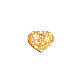 Placa identificativa para collar Imarc Heart Amarillo Naranja