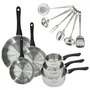 Fackelmann AABBG41149 Batería de Cocina 3 Sartenes 3 Cacerolas 6 Utensilios Acero Inoxidable Inducción