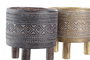 DKD Home Decor Macetero Resina Étnico Surtido de 2 Piezas