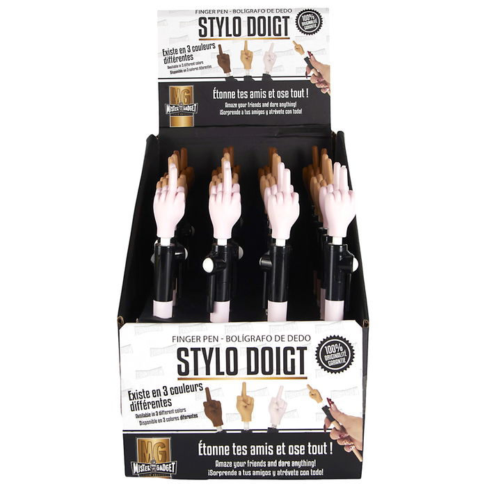 Mister Gadget Bolígrafo Peineta Dedo Colores Surtidos Beige Rosa Marrón