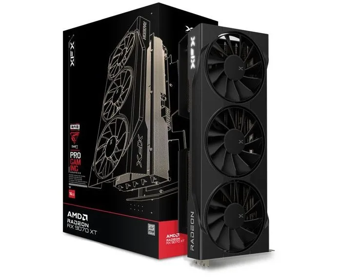 XFX Swift Radeon RX 9070 XT 16GB GDDR6 3 Fan XFX Swift Radeon RX 9070 XT 16GB GDDR6 3 Fan