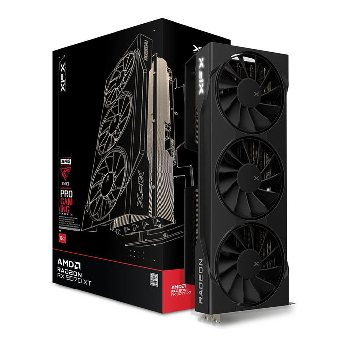 XFX RX 9070 XT 16GB GDDR6 3 Fan Tarjeta Gráfica Gaming