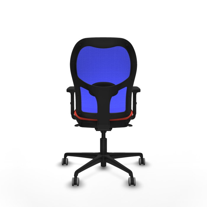 PIQUERAS Y CRESPO Silla de oficina Jorquera, Mecanismo Sincro, Tela Naranja y Malla Azul PIQUERAS Y CRESPO Silla de oficina Jorquera, Mecanismo Sincro, Tela Naranja y Malla Azul