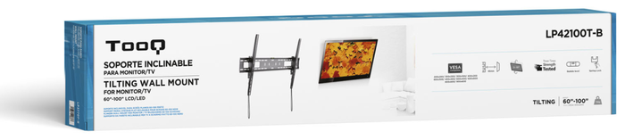 Tooq Soporte de Pared Inclinable LP42100T-B para TV de 60-100 pulgadas, Negro
