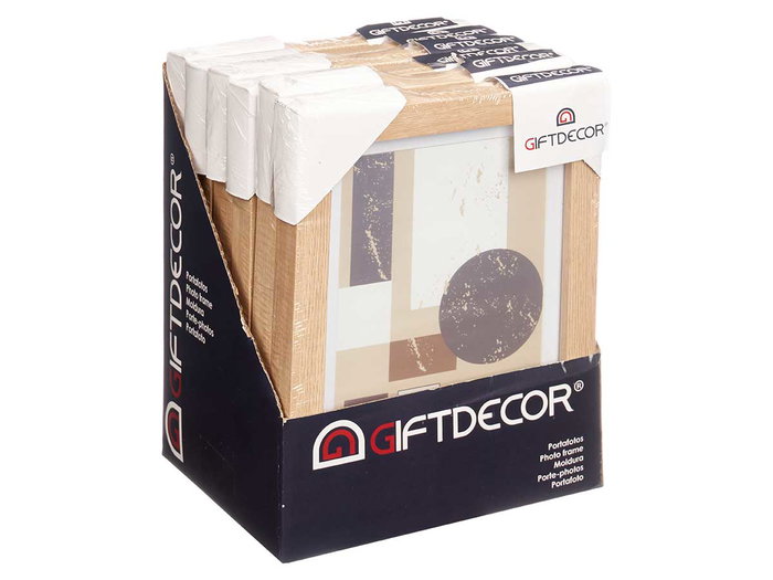 Giftdecor Portafoto Pared Madera Paspartú Natural 13x18cm con Marco Exterior 23x18cm (Set de 12) Giftdecor Portafoto Pared Madera Paspartú Natural 13x18cm con Marco Exterior 23x18cm (Set de 12)