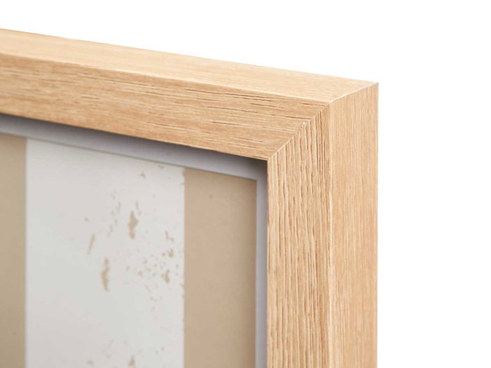Giftdecor Portafoto Pared Madera Paspartú Natural 13x18cm con Marco Exterior 23x18cm (Set de 12)