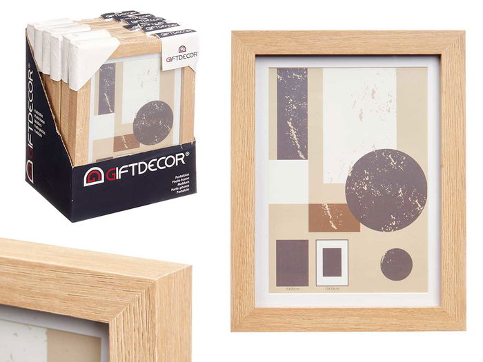 Giftdecor Portafoto Pared Madera Paspartú Natural 13x18cm con Marco Exterior 23x18cm (Set de 12) Giftdecor Portafoto Pared Madera Paspartú Natural 13x18cm con Marco Exterior 23x18cm (Set de 12)