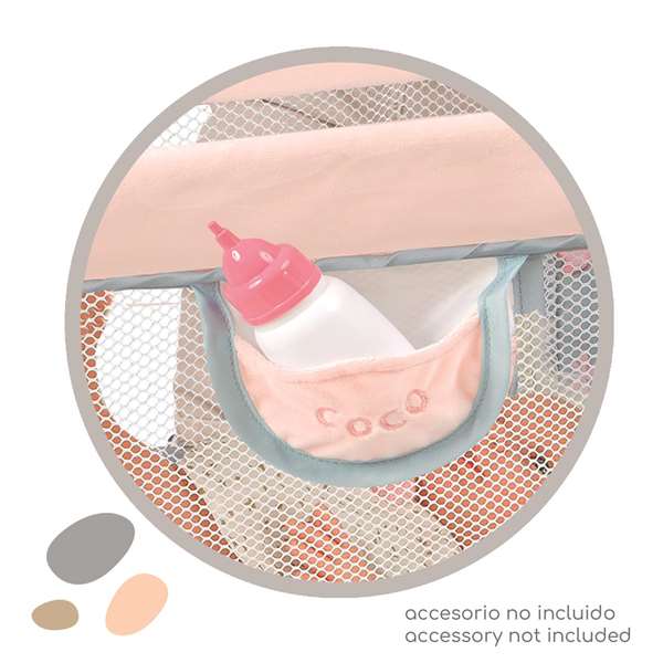 Decuevas Cuna de Viaje para Muñecas hasta 46 cm Coco 50x29x30 cm