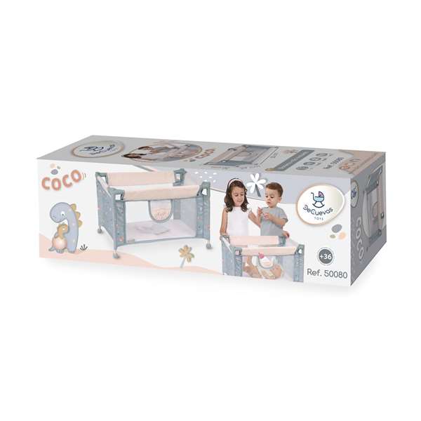 Decuevas Cuna de Viaje para Muñecas hasta 46 cm Coco 50x29x30 cm