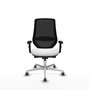 PIQUERAS Y CRESPO Silla de oficina Mardos con mecanismo Sincro/Traslack, Blanco/Negro