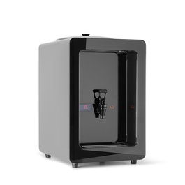 TECNO SISTEMA Termo Leche Cristal Negro 5 Litros, Acero Inoxidable, Mantiene Caliente Leche y Salsas, Color Negro, Dimensiones 44x33x56 cm, Capacidad 5 L