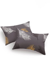 L'essentiel linge de maison Juego de 2 Fundas de Almohada 50x70 cm Gold, Grey vPoly Algodón/Poliéster Cierre Tipo Sobre