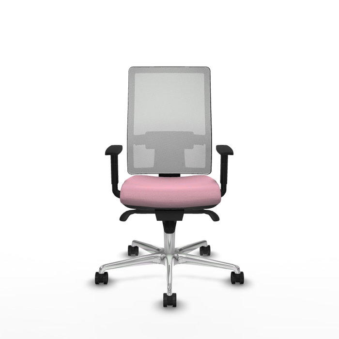 PIQUERAS Y CRESPO Silla de oficina Horna Rosa y Blanco con Mecanismo Sincro