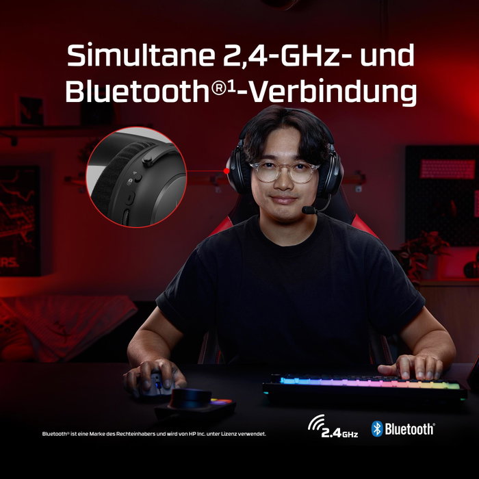 HyperX Cloud Alpha 2 Wireless Gaming-Headset con estación base RGB Black