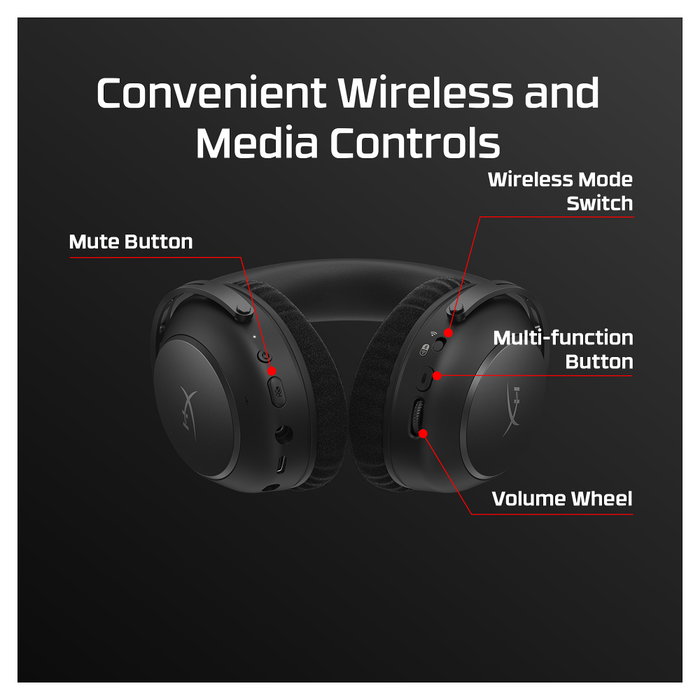 HyperX Cloud Alpha 2 Wireless Gaming-Headset con Estación Base RGB, Negro