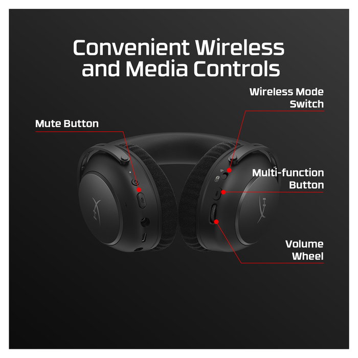 HyperX Cloud Alpha 2 Wireless Gaming-Headset con Estación Base RGB, Negro
