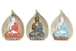 DKD Home Decor Figura de Buda de Resina Surtida
