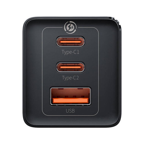 BASEUS GAN5 PRO FAST CHARGER 2C+U 65W EU BLACK (CCGP120201)