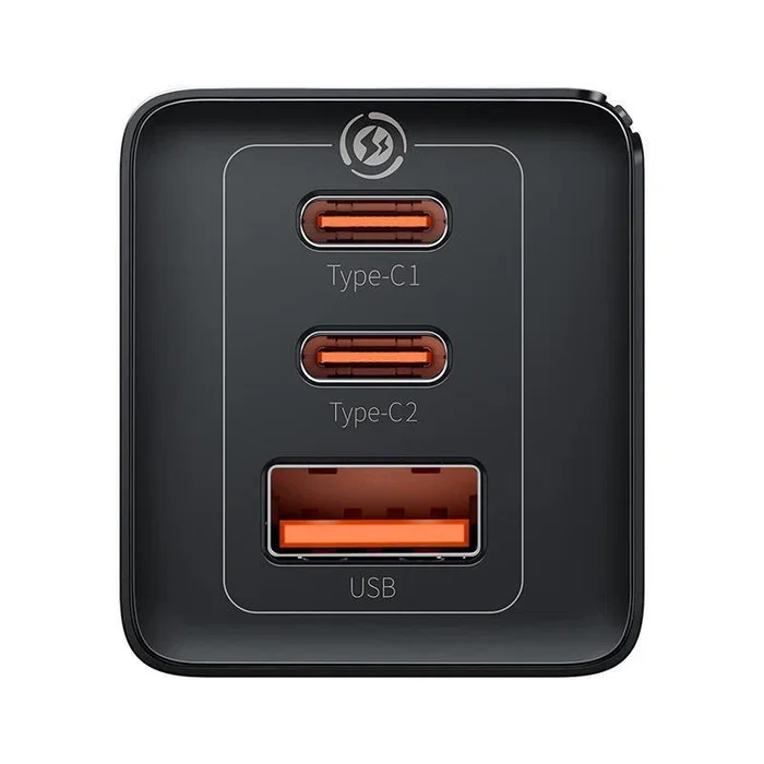 Baseus GaN5 Pro Cargador de Pared 65W 2xUSB-C + USB-A Negro Baseus GaN5 Pro Cargador de Pared 65W 2xUSB-C + USB-A Negro