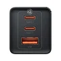 Baseus GaN5 Pro Cargador de Pared 65W 2xUSB-C + USB-A Negro
