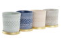 DKD Home Decor Maceta de Cemento con Plato Surtido 4 Colores