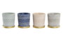 DKD Home Decor Maceta de Cemento con Plato Surtido 4 Colores