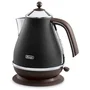 Delonghi Hervidor de agua KBOV2001.BK, 2000 W, 1,7 L, Negro mate / Chocolate