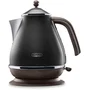 Delonghi Hervidor de agua KBOV2001.BK, 2000 W, 1,7 L, Negro mate / Chocolate
