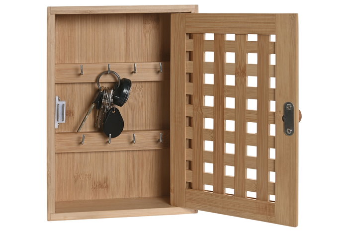 DKD Home Decor Guardallaves Básico Natural Bambú Metal 6 x 27 x 19 cm DKD Home Decor Guardallaves Básico Natural Bambú Metal 6 x 27 x 19 cm