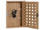 DKD Home Decor Guardallaves Básico Natural Bambú Metal 6 x 27 x 19 cm