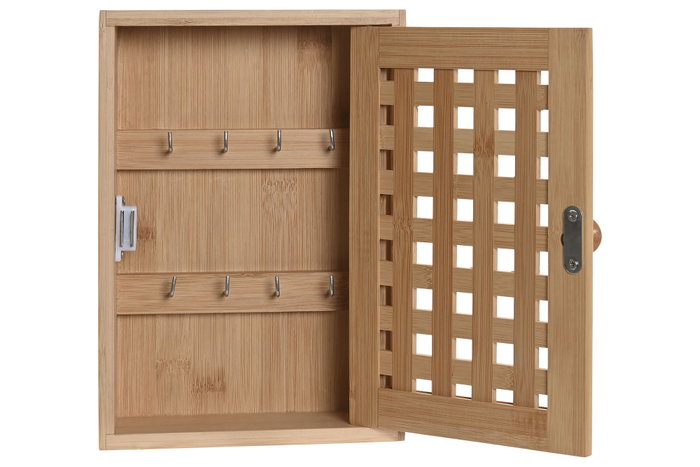 DKD Home Decor Guardallaves Básico Natural Bambú Metal 6 x 27 x 19 cm DKD Home Decor Guardallaves Básico Natural Bambú Metal 6 x 27 x 19 cm
