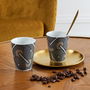 Home Deco Factory Vaso Espresso Lounge ø6 x 6.8 cm Detalles Dorados Capacidad 100 ml