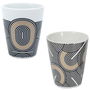Home Deco Factory Vaso Espresso Lounge ø6 x 6.8 cm Detalles Dorados Capacidad 100 ml