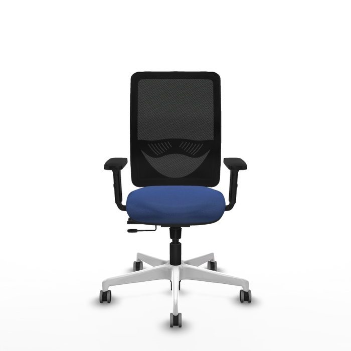 PIQUERAS Y CRESPO Silla de oficina Zulema con mecanismo Sincro/Traslack, Azul marino y Negro