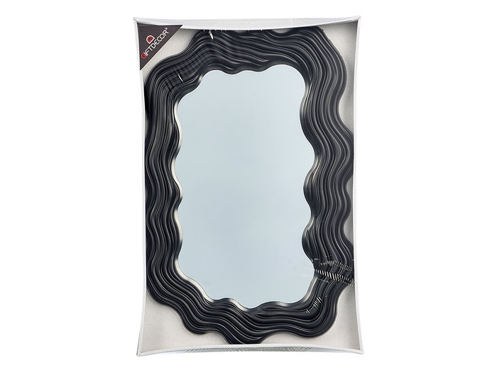 Giftdecor Espejo Forma Negro Plástico 45 cm de Alto (Set de 12)